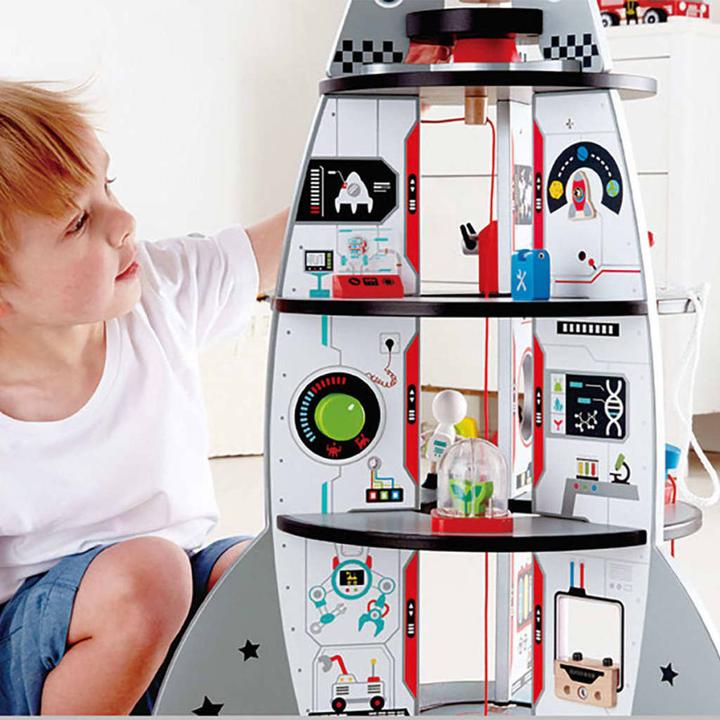 Actual product image Hape four-stage rocket