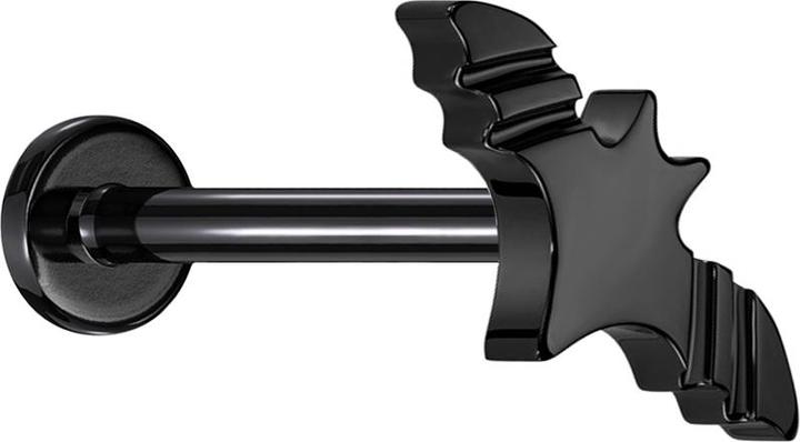 Star Piercing Micro Threadless Labret schwarz Fledermaus schwarz (ohne Messing, Titan G23)