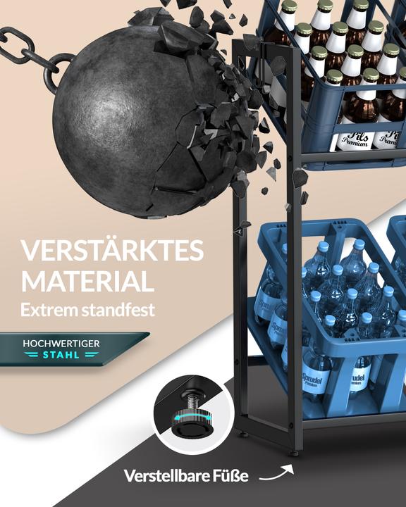 Produktbild Heldenwunder Getränkekistenregal, Schwarz