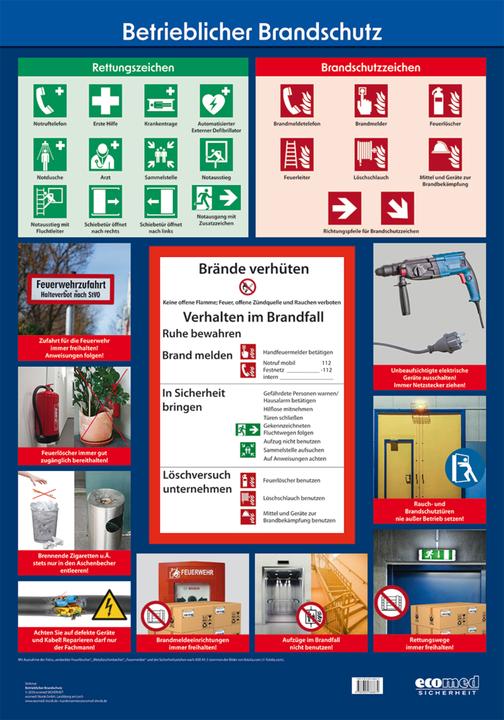 Image du produit Ecomed Tableau mural Protection incendie en entreprise