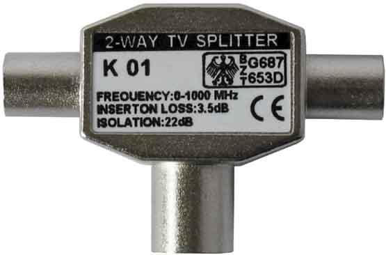 Immagine prodotto Kreiling Tecnologia. Scatola di distribuzione TV met K01 IEC, completamente schermata Adattatore tecnologia
