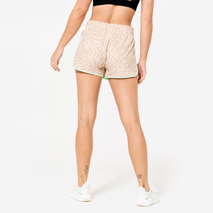 Immagine prodotto Domyos Shorts kurz leicht - beige/grün Leo-Print (S)
