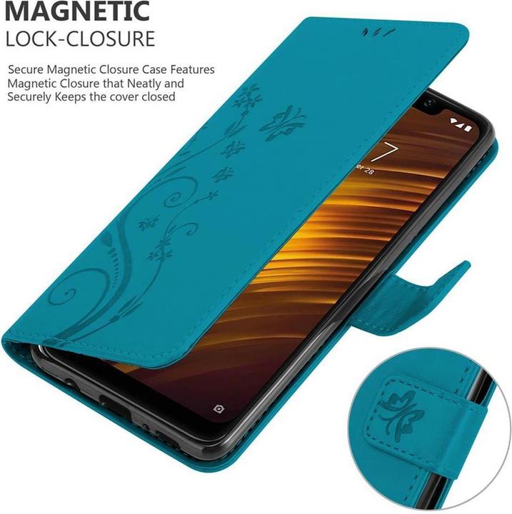 Actual product image Cadorabo Flower Book Cover (Xiaomi Pocophone F1)