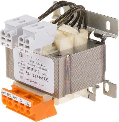 Actual product image Rs Pro 40VA Isolation Transformer 2x12V