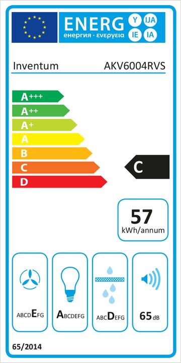 Energie-Label Inventum AKV6004RVS (Huttenlüfter)