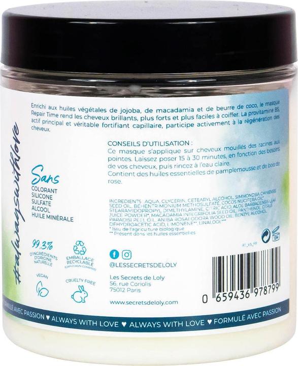 Produktbild Les Secrets de Loly Repair Time Masque Hydratant (230 ml)