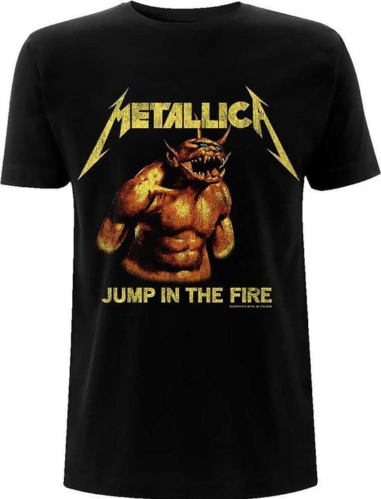 Metallica Unisex Adult Jump In The Fire Vintage Cotton T-Shirt