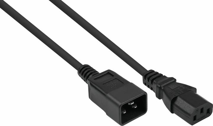 Image du produit Kabelmeister Rallonge d'alimentation C20 à C13 noire 3m (3 m, C20, C13)