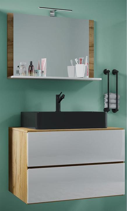 Actual product image VCM 3-piece Washbasin Bathroom Furniture Lendas 80 cm M