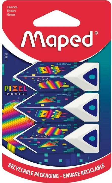 Magni Radierer PYRAMIDE PIXEL PARTY 3er