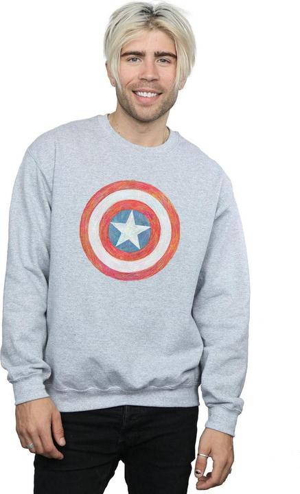 Image du produit - Sweat CAPTAIN AMERICA SKETCHED SHIELD - Homme (5XL)