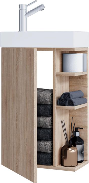 Actual product image VCM 2-piece Bathroom Furniture Set Guest WC Guest Bathroom Washbasin Small Narrow Lumia