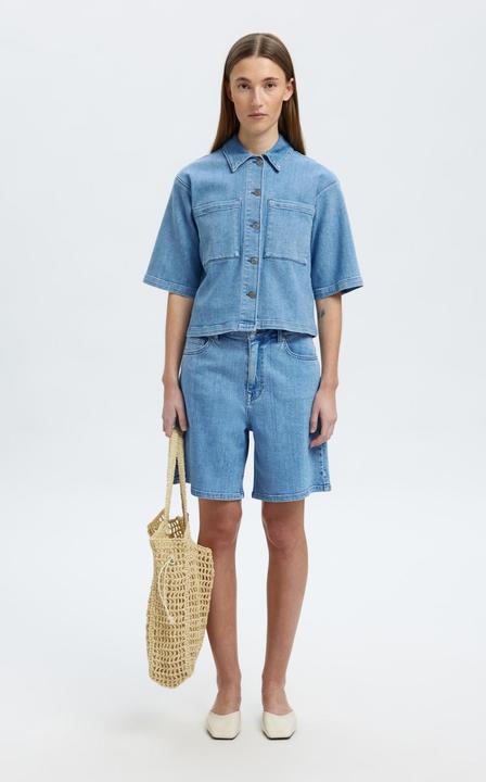Actual product image Selected Femme Denim Kurzarmhemd (34)