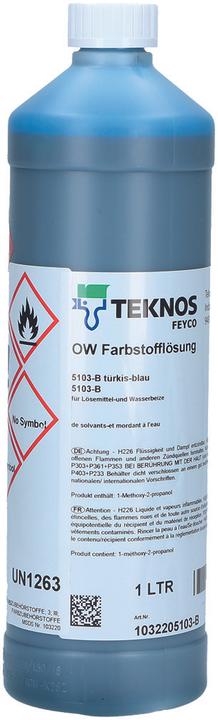 Actual product image Teknos Dyestuff solutions (Turquoise blue, 1 l)