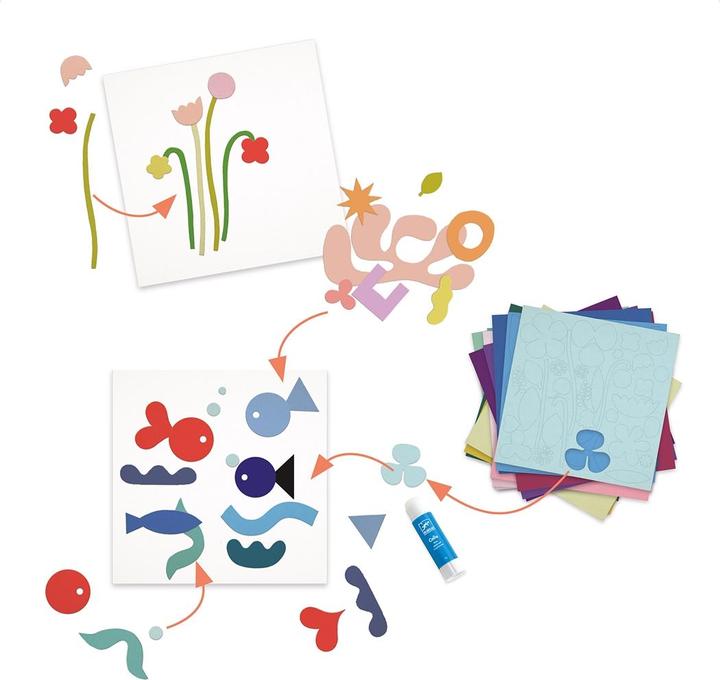 Actual product image Djeco Crafting with coloured paper
