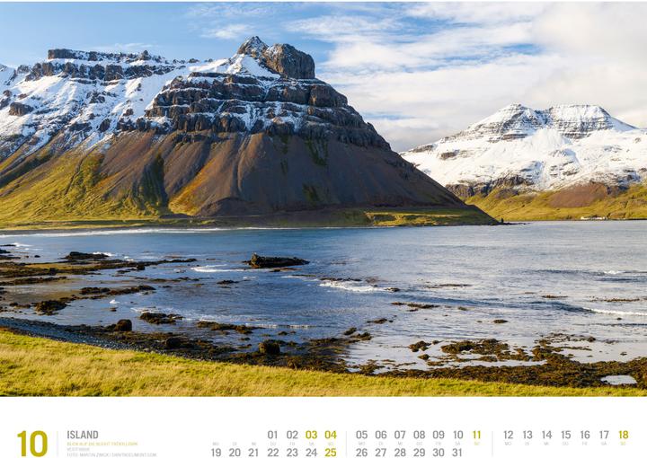 Produktbild Island - Unterwegs zwischen Gletschern und Geysiren Kalender 2026 (54 x 42 cm, Harter Einband, Deutsch)