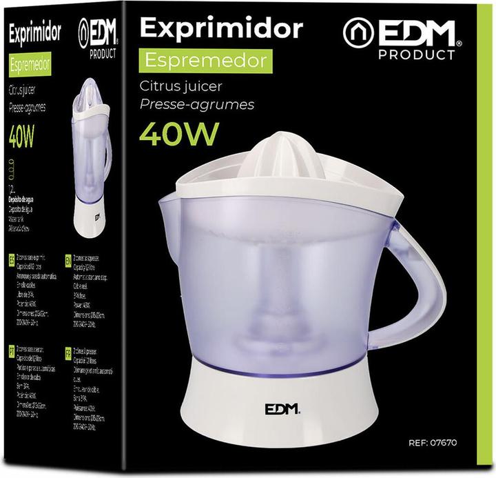 Image du produit EDM Centrifugeuse électrique 07670 Blanc 40 W 1,2 L (Prise UE)