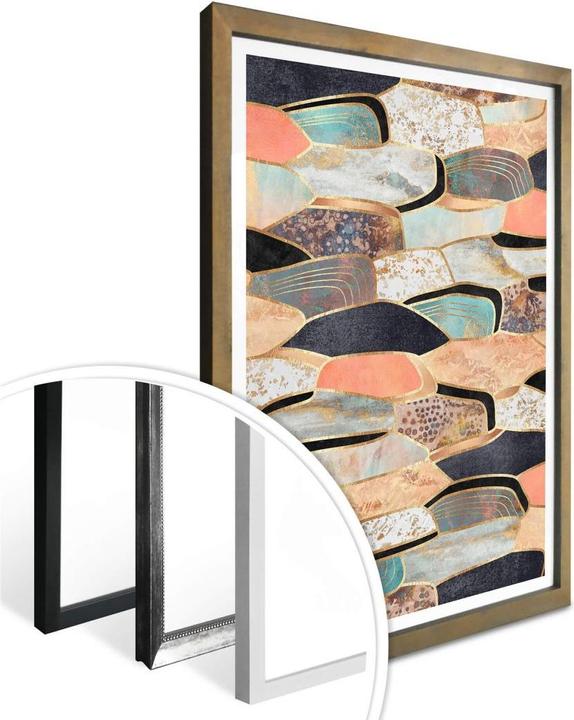 Actual product image Trenddeko Golden stones (80 x 100 cm)