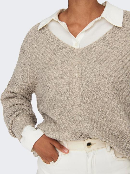 JdY V-Ausschnitt Strickpullover (S)