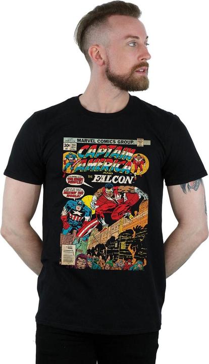 Actual product image Mens Captain America And Falcon Comic Cover T-Shirt (XXL)