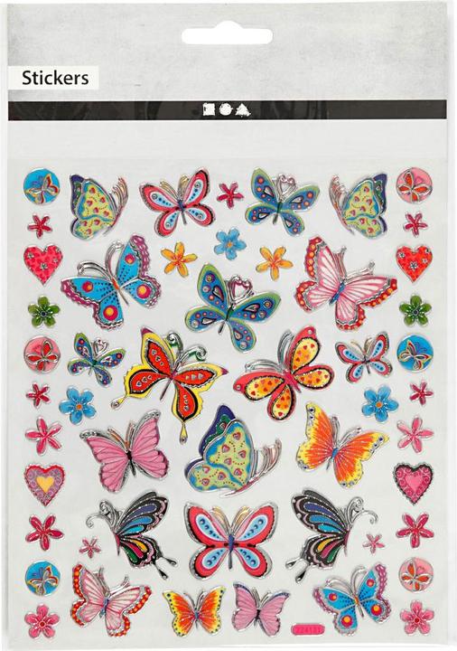 Image du produit Creativ Company Autocollants fleurs et papillons, 1 feuille
