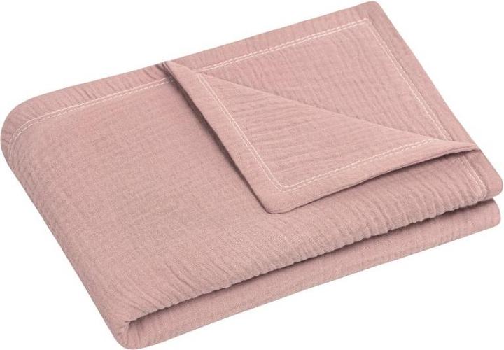 Actual product image Julius Zöllner Cuddly blanket muslin 70/100, Dusty Rose (70 x 100 cm)