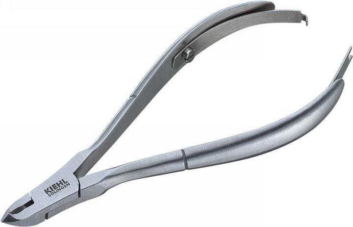 Kiehl Hautzange klein kurze Schneide silber 10cm, Schneide: 3mm
