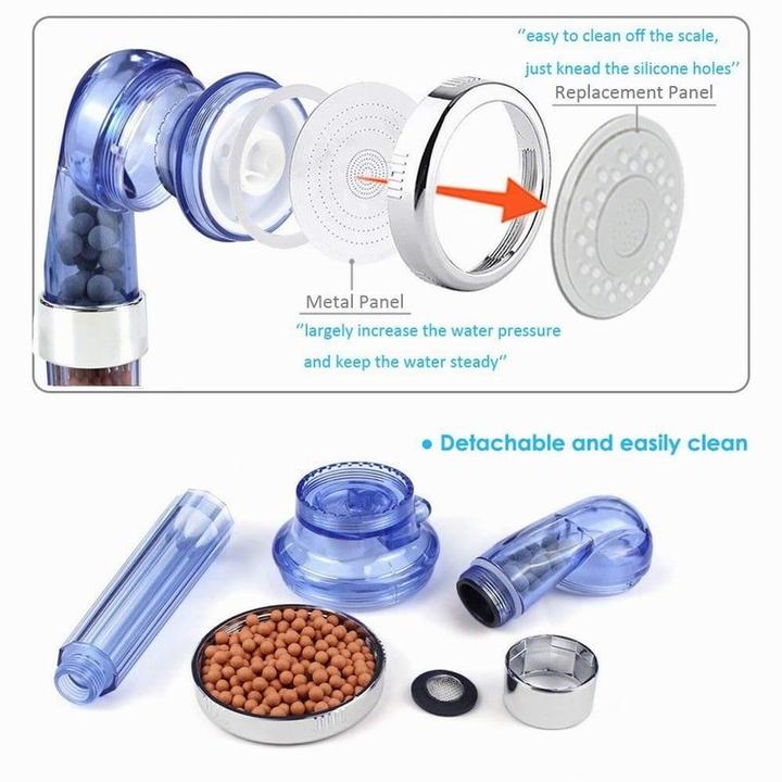 Image du produit JTI Pomme de douche avec perles minérales (3 Types de jets)