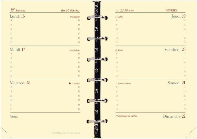 Image du produit Quo Vadis Timer 14 Horizontal Club (Spécial, Couverture rigide, Français)