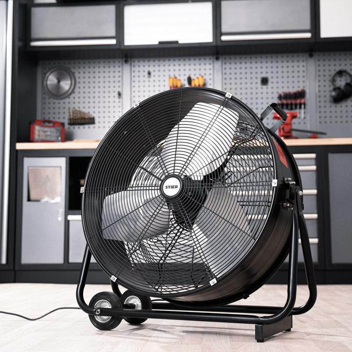 Actual product image Stier Mobile drum fan 330W Ø600mm (85 dB)