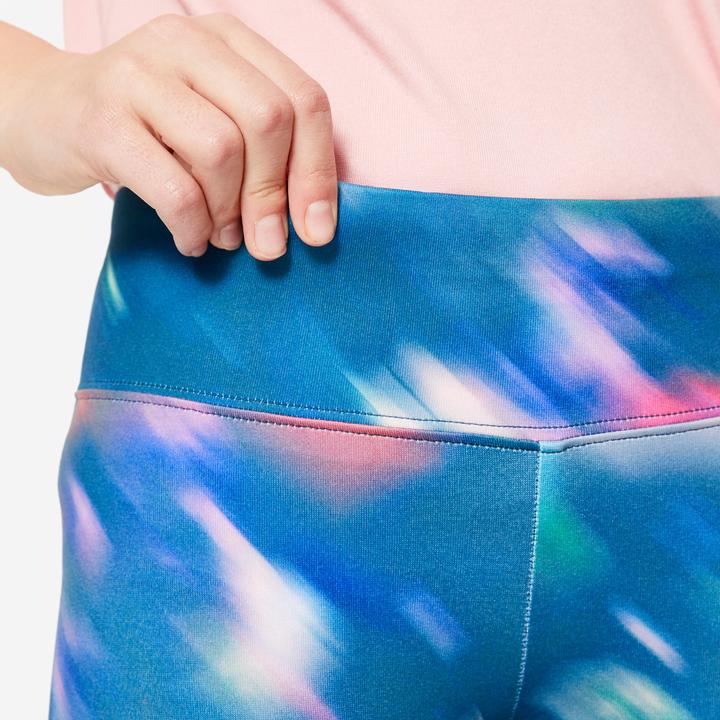 Actual product image Decathlon Girls' leggings breathable - colourful print (8, 9, 10)