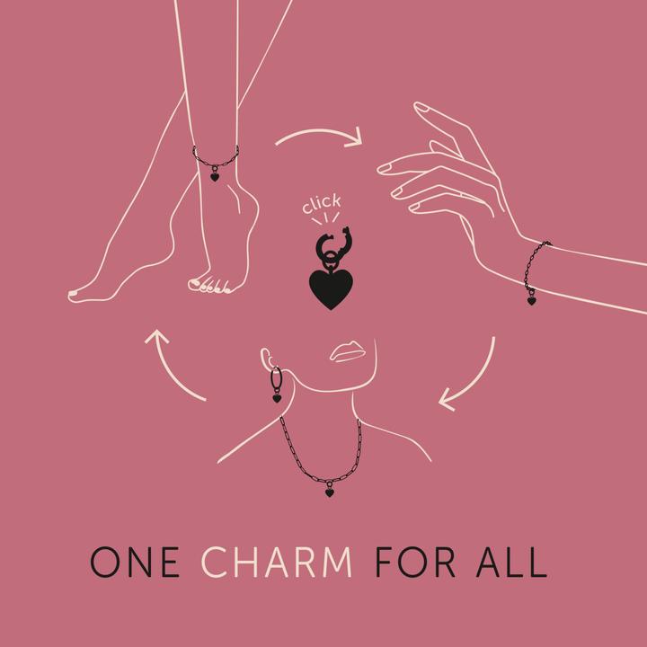 Immagine prodotto Amor Charms für Damen, 925 Sterling Silber, Glas (Argento 925)
