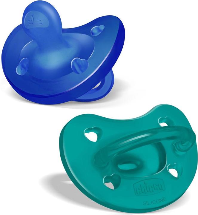 Chicco Physiologischer Beruhigungssauger PHYSIOFORMA SOFT, BLUE, Silikon, 2 Stk. - 16-36m (2 x, 16 - 36 Monate)