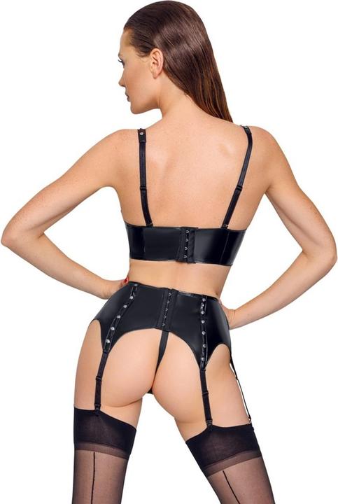 Actual product image Black Level Vinyl Shelf Bra Set M (M)
