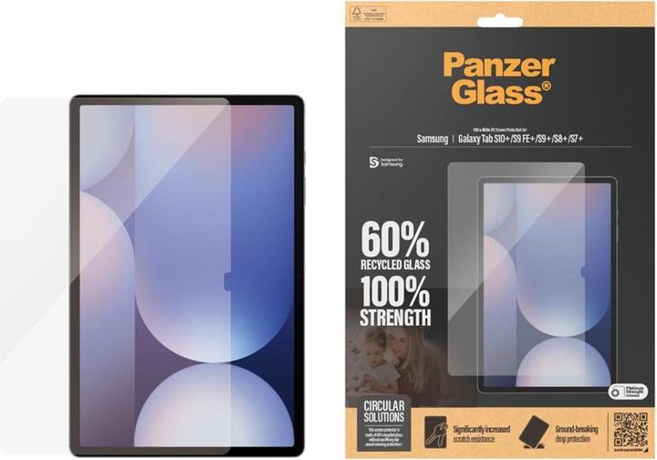 PanzerGlass Ultra-Wide Fit (1 Stück, Galaxy Tab S10+, Galaxy Tab S7+, Galaxy Tab S9+, Galaxy Tab S8+, Galaxy Tab S9 FE+)