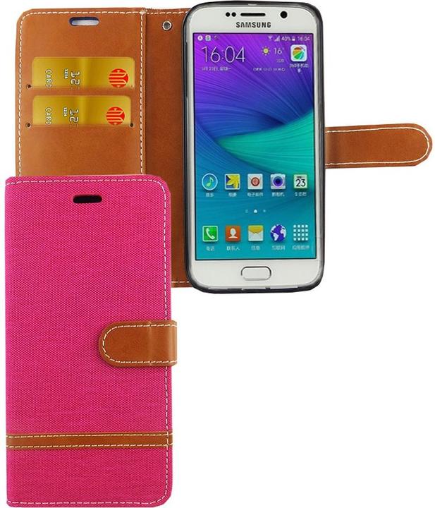 Produktbild König Design Hülle Handy Schutz für Samsung Galaxy S6 Edge Case Cover Tasche Wallet Etui Neu (Samsung Galaxy S6 Edge)