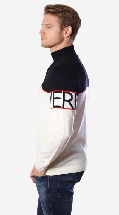 Actual product image Bellemere Pullover Half-Zipped Cashmere Blend Sweater (L)