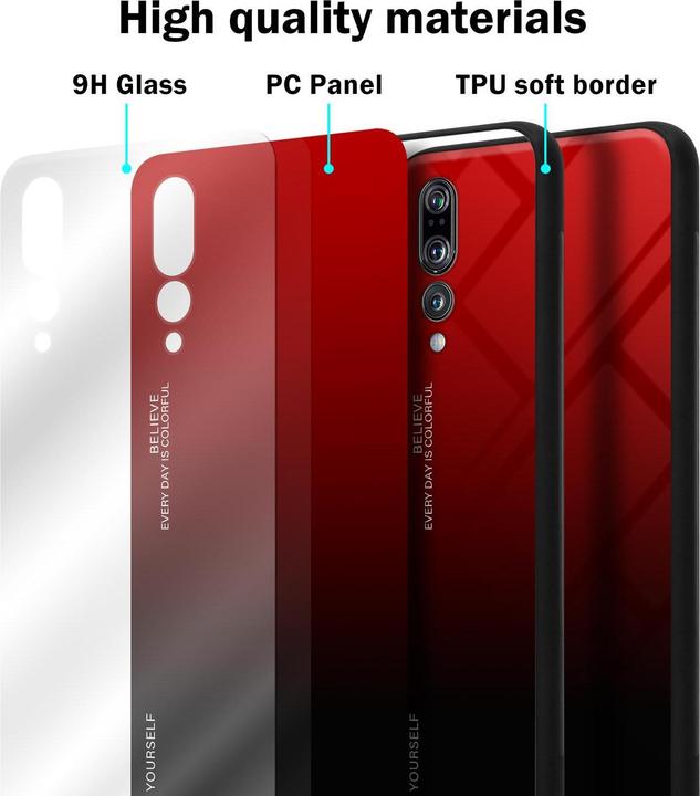 Produktbild Cadorabo TPU 2 Farben Glas Cover (Huawei P20 Pro, Huawei P20 Plus)