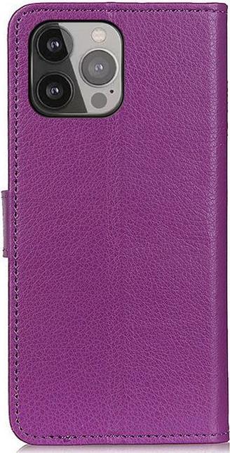Actual product image MU Classic Litchi Leather Bookcover Series (Apple iPhone 13 Pro Max)