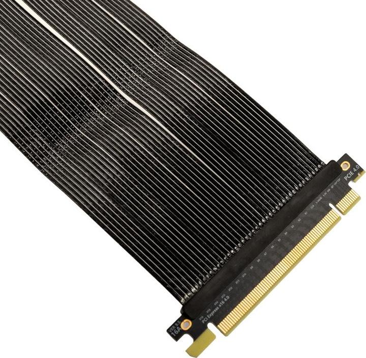 Produktbild Ssupd Riser Flachband-Kabel - PCIe 4.0, 430mm, schwarz