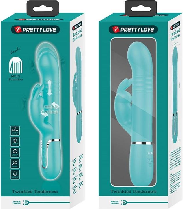 Produktbild Pretty Love Coale Rabbit Vibrator Perlen Aquagrün