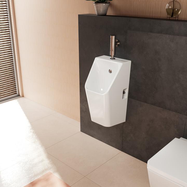 Produktbild hansgrohe EluPura Original Q Urinal, spülrandlos, SmartClean, Zulauf von oben, 320x305x600mm, weiss