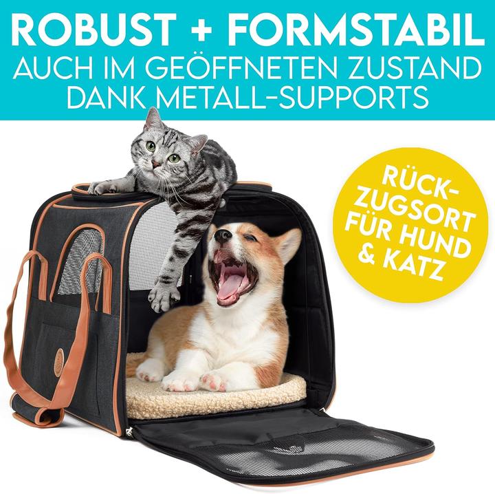 Immagine prodotto Hund ist König Borsa per cani (Cane, Riflettori, Traspirante, Pieghevole, Chiudibile a chiave)