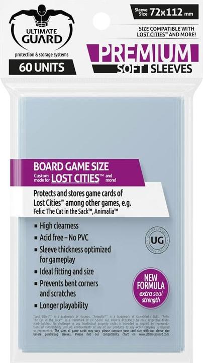 Image du produit Ultimate Guard UGD010286 - Premium 60 Pochettes de cartes pour le jeu de société Lost Cities