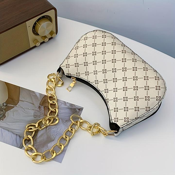 Produktbild Only-Bags.Store Retro bedruckte klassische Unterarmtasche, einfache Umhängetasche, lässige Handtasche, Shopping