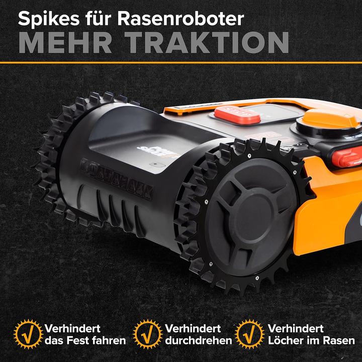 Immagine prodotto Robo Claws Mähroboter Spikes für Worx Landroid Plus Modelle (Robot falciante, Installazione del robot tosaerba)