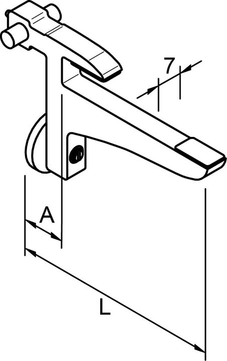 Image du produit Aweso Support de tablette en verre 1423 type 2, pour charge moyenne (1 pcs)