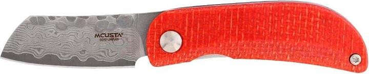 Actual product image Mcusta Petit Orange-Blue Micarta Damascus (4.80 cm)