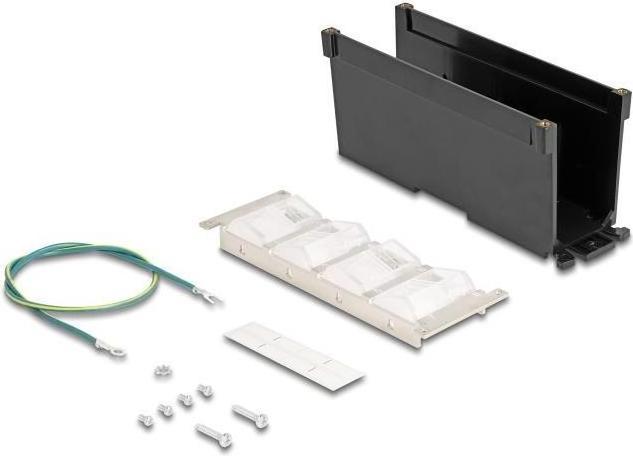 Immagine prodotto Delock Supporto Keystone a 8 porte inclinabile per binario top hat o