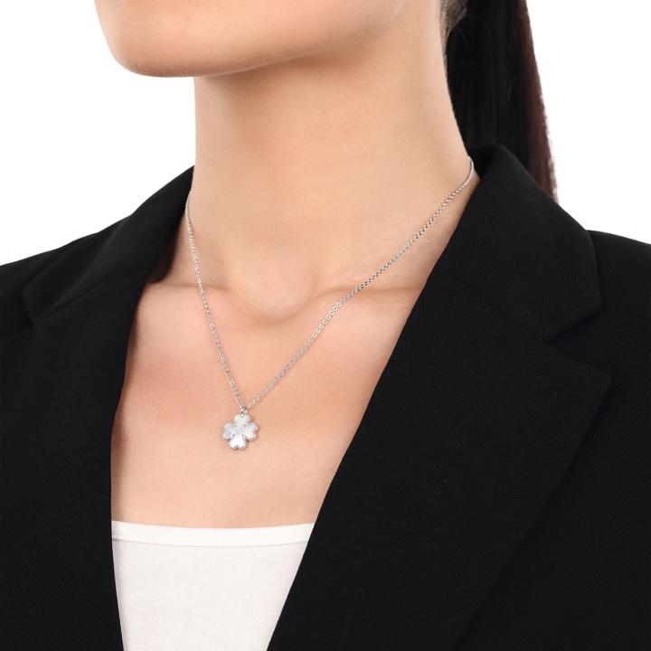 Produktbild Amor Anhänger für Damen, 925 Sterling Silber | Kleeblatt (Silber 925)